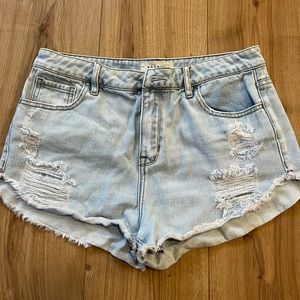 Pacsun Light Wash Jean Shorts